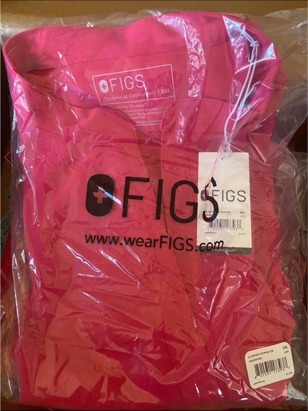 Figs Scrubs SUPER SET (2 tops + Pants) Shocking Pink, NEW W/ TAGS, ALL Size 2XL - Picture 4 of 11